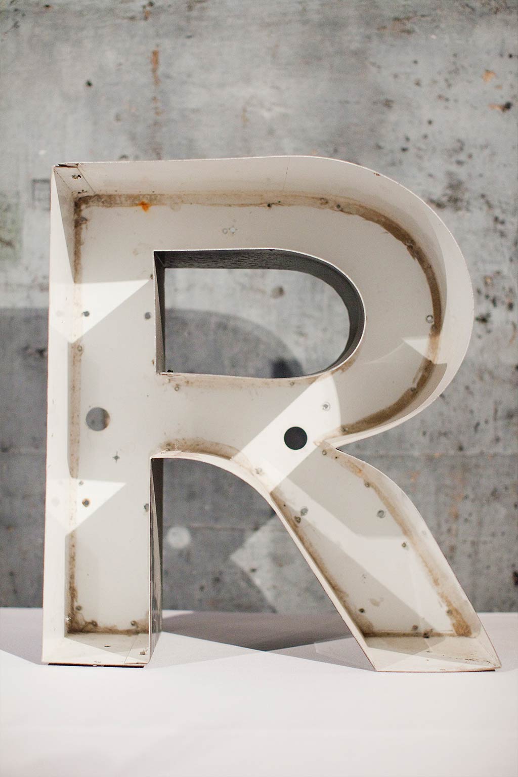 channel letter R for wedding decor