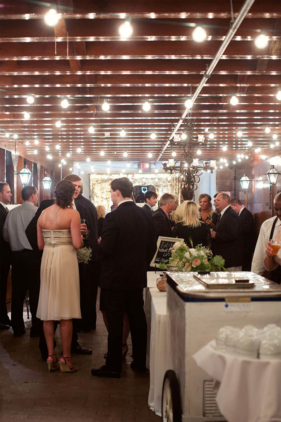 Cafe Lights at Howell Family Farms Wedding Reception