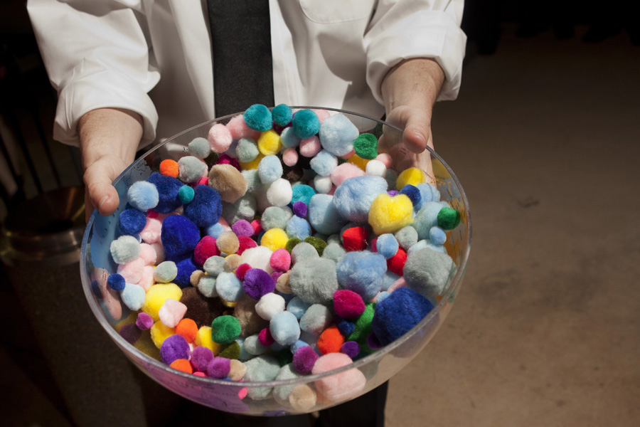 Color Pom poms for Wedding Grand Exit