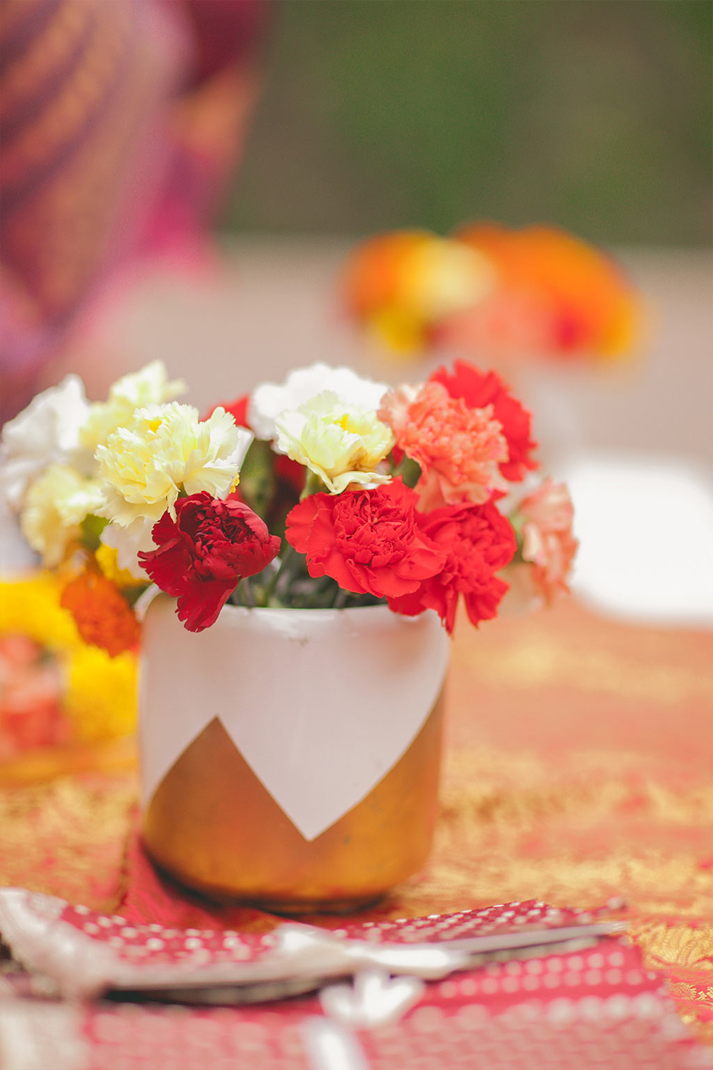 Sign in Arrangement in Chevron Vase