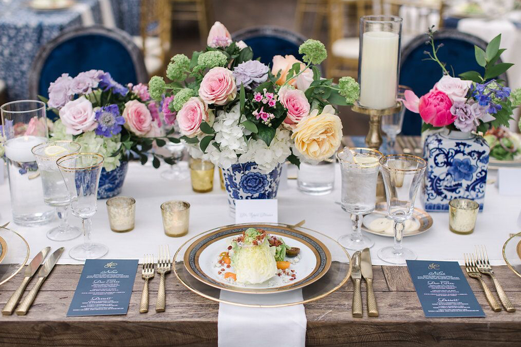 Light Gray Wood Wedding Long Head Table