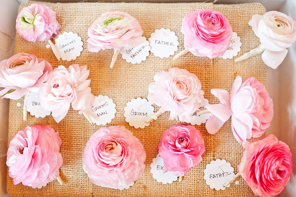 Pink Ranunculus Boutonnieres