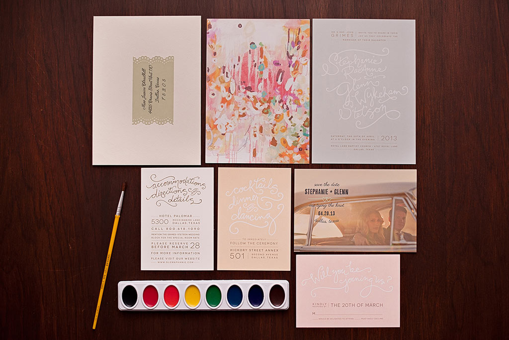 Watercolor Wedding Invitation Suite